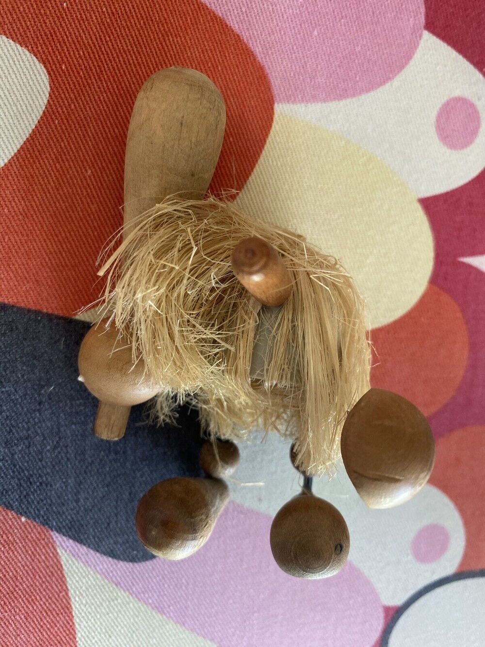 RARE VINTAGE SCANDINAVIAN WOODEN FIGURE Cave man